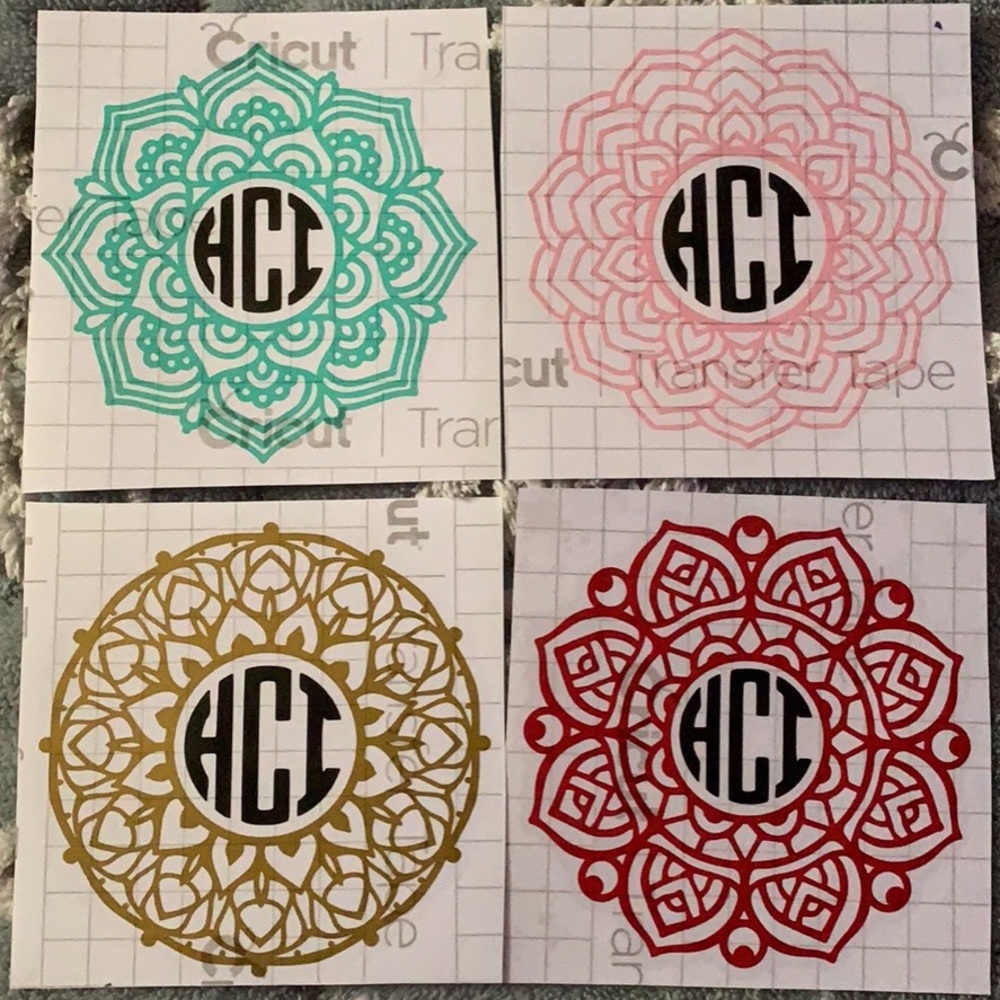 Mandala Monogram Decals